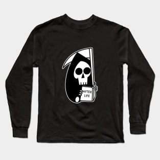 Grim Reaper Reading Books Long Sleeve T-Shirt